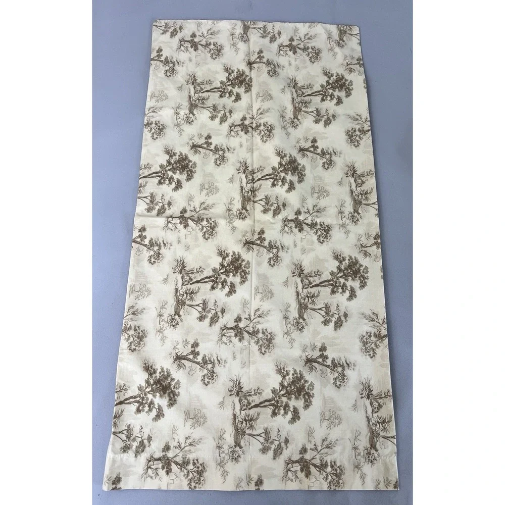 Vintage Wamsutta‎ Sz King Beige Floral Sheet Set Cotton / Polyester Y2K Made USA